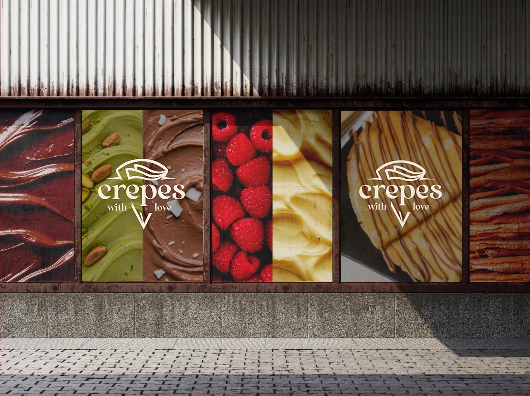 Fensterbeschriftung Crepes with Love
